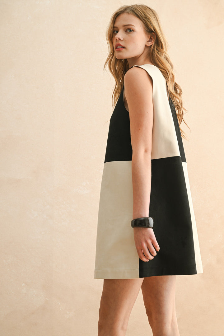 Combo Contrast Shift Dress