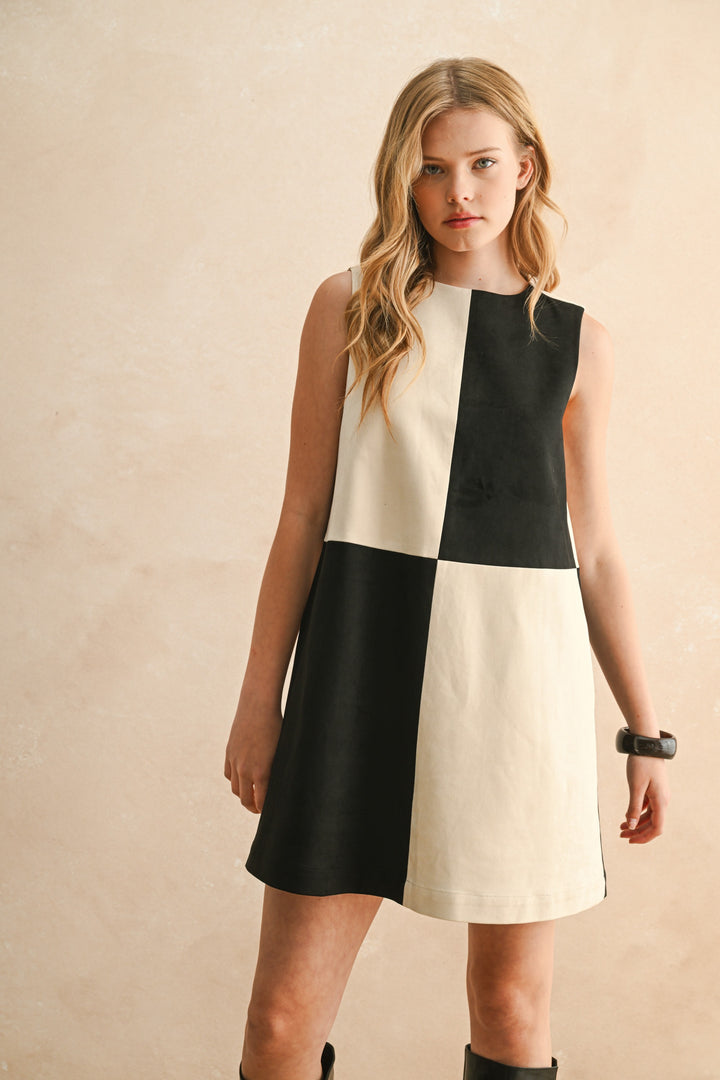 Combo Contrast Shift Dress