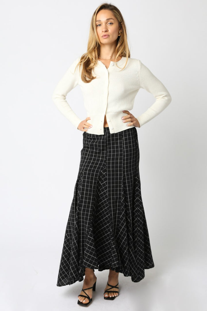 Sallie Checkered Maxi Skirt
