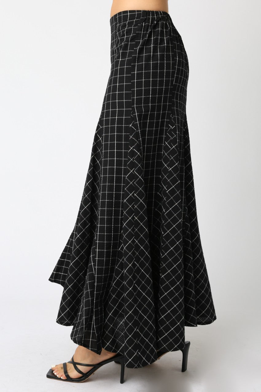 Sallie Checkered Maxi Skirt
