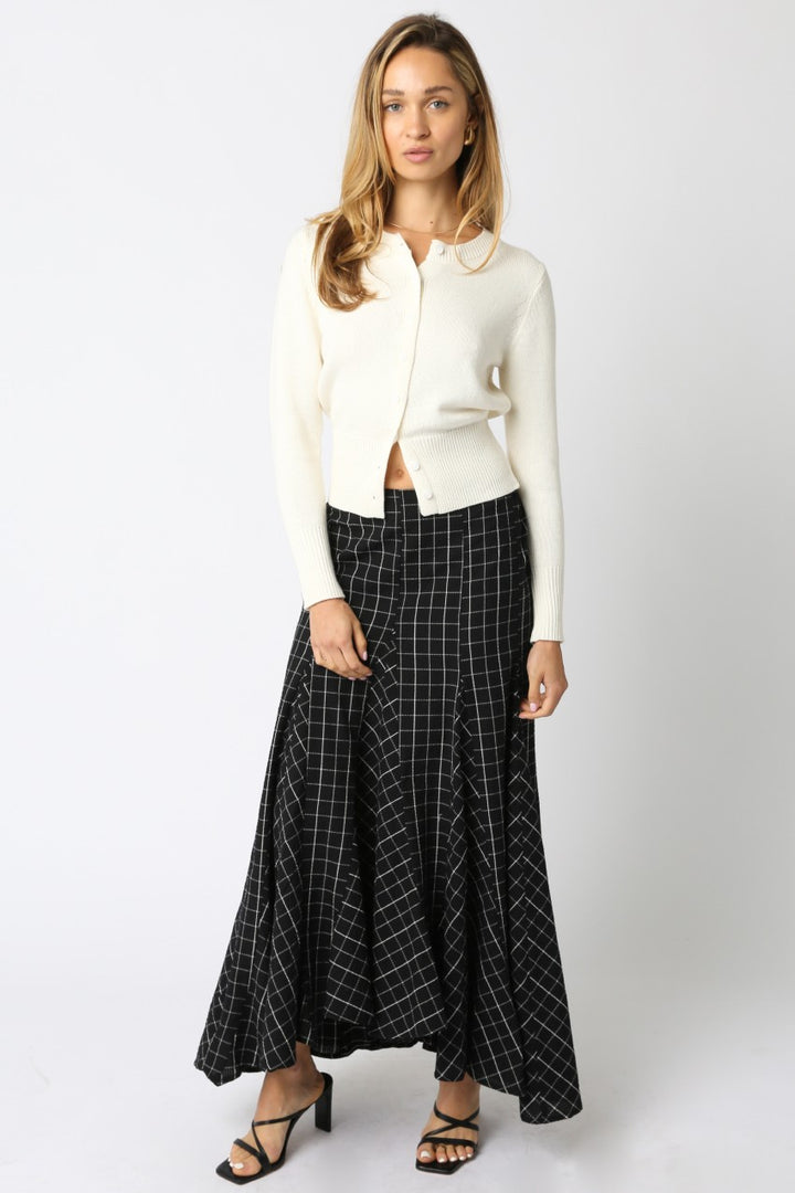 Sallie Checkered Maxi Skirt