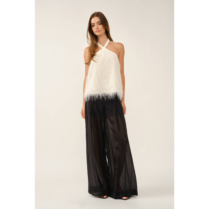 Fawn Top in ivory — full-length styled view