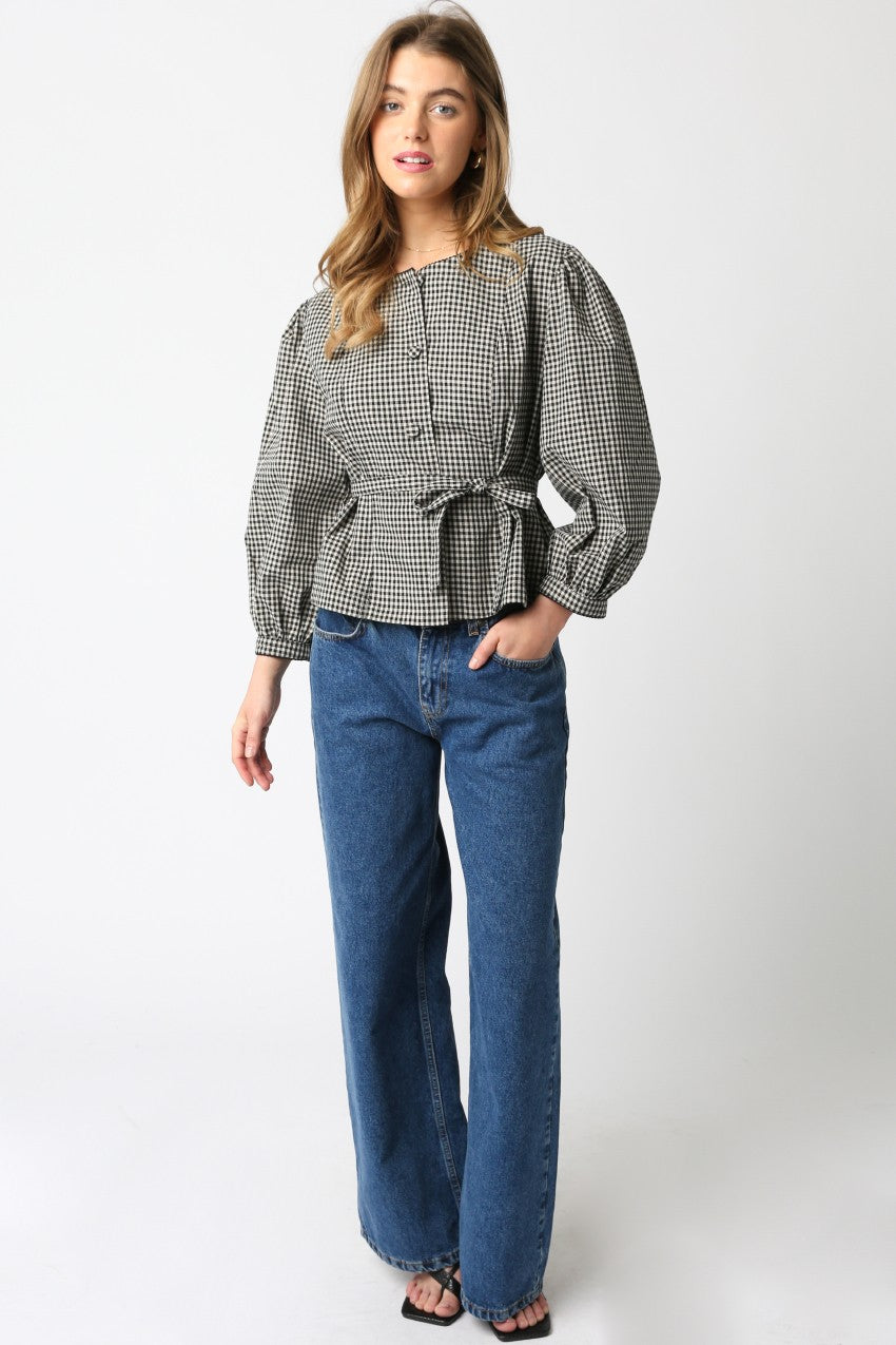 Maia Checkered Top