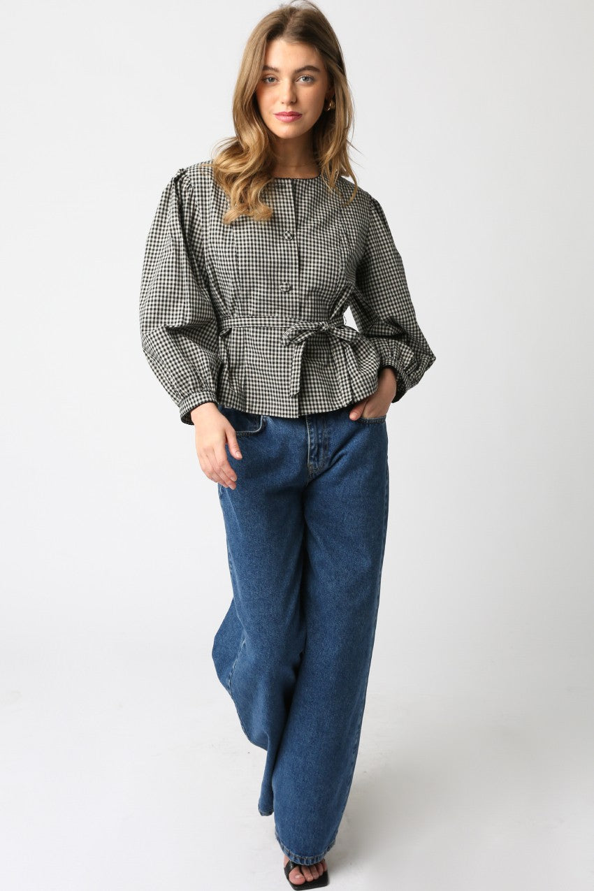 Maia Checkered Top