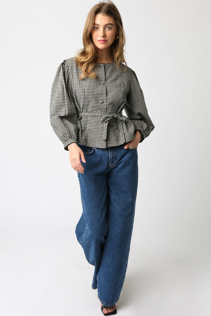 Maia Checkered Top