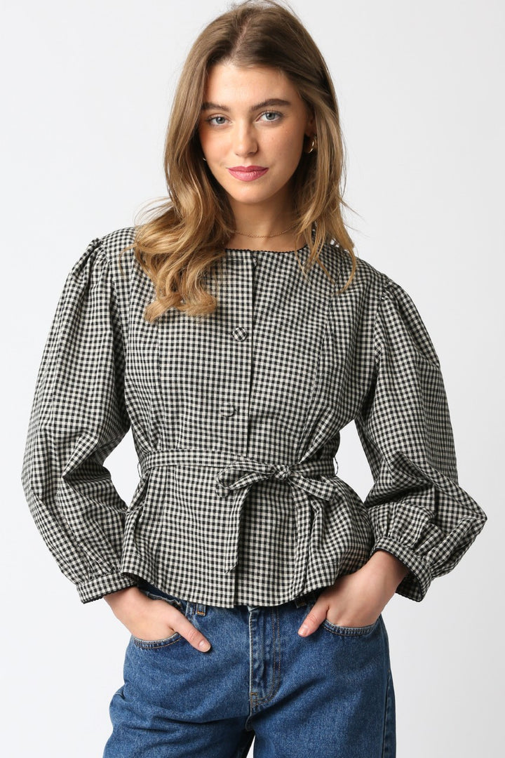 Maia Checkered Top