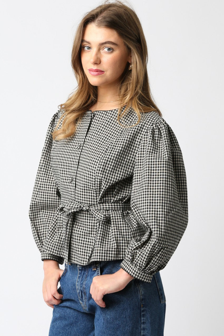 Maia Checkered Top