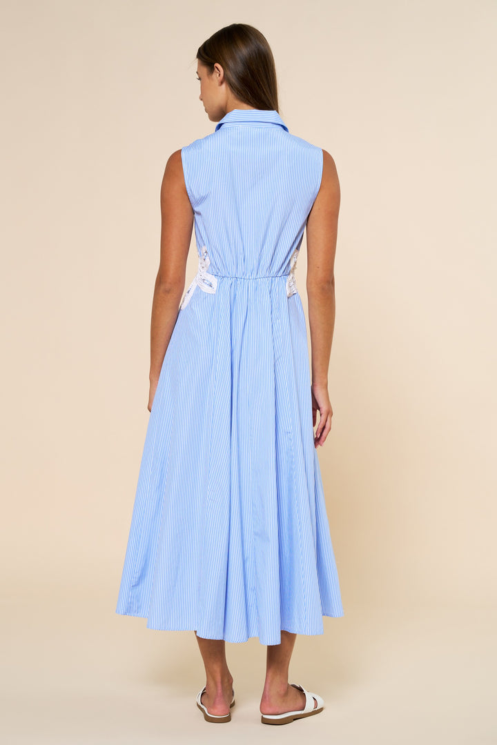 Flower Applique Midi Dress