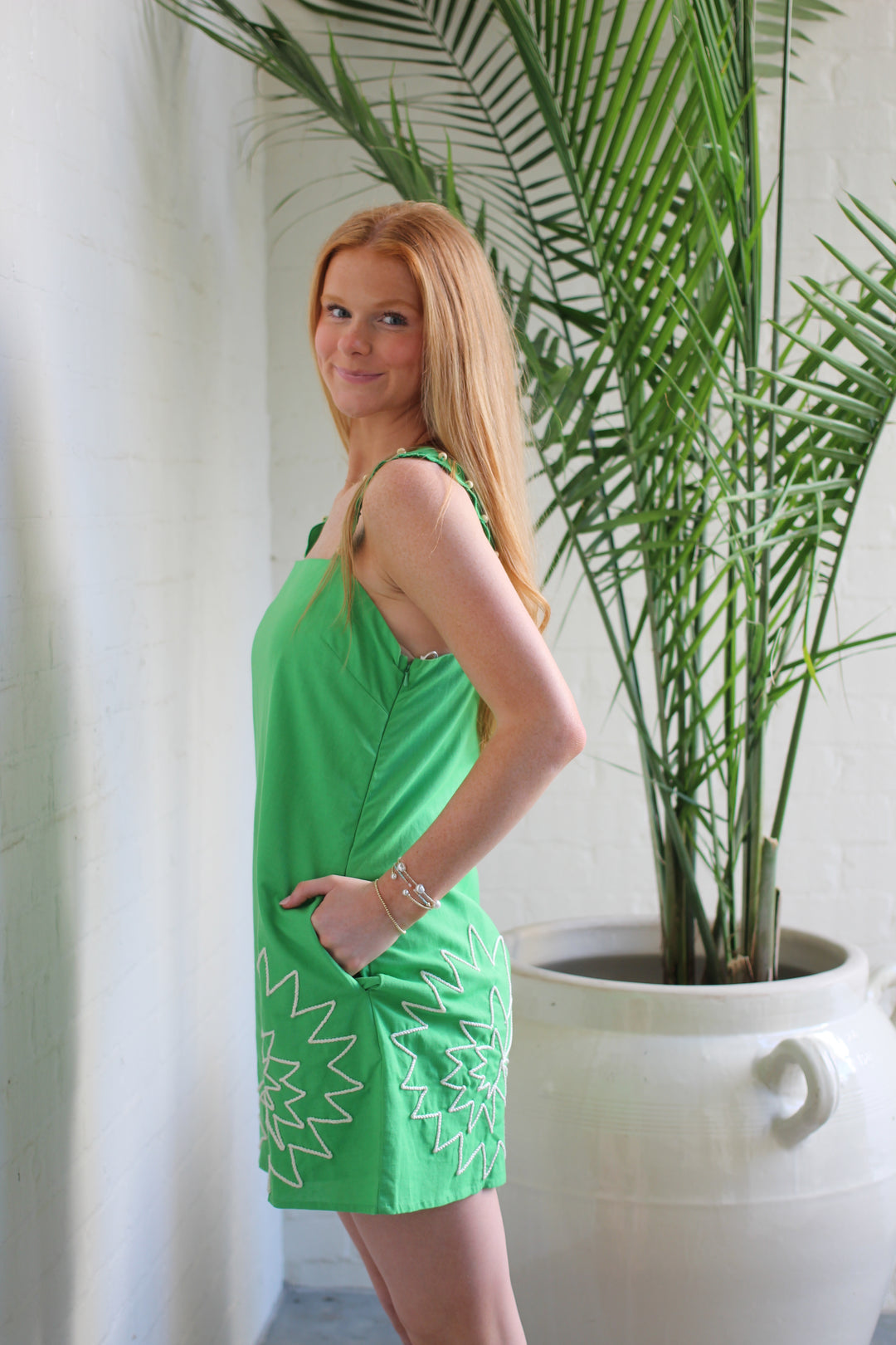 Roped Flower Detail Dress