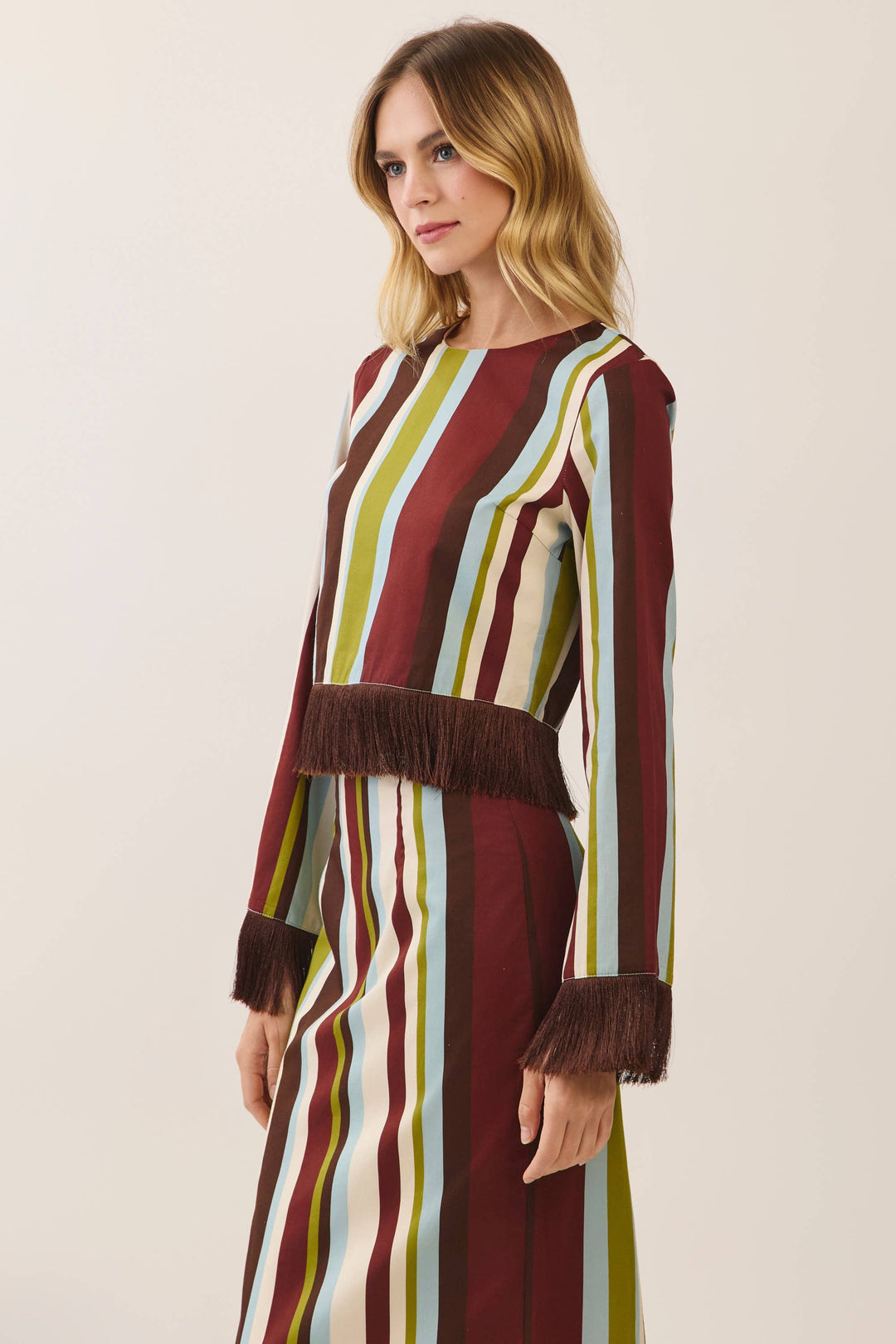 Hailey Set in multicolor stripe