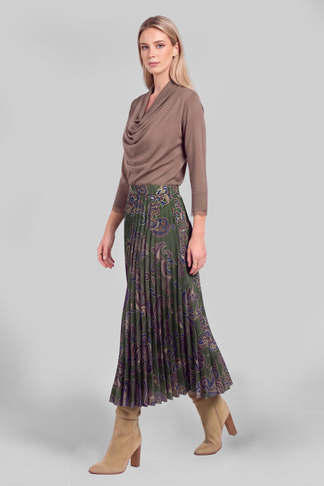 Laurel Skirt in Olive Multi