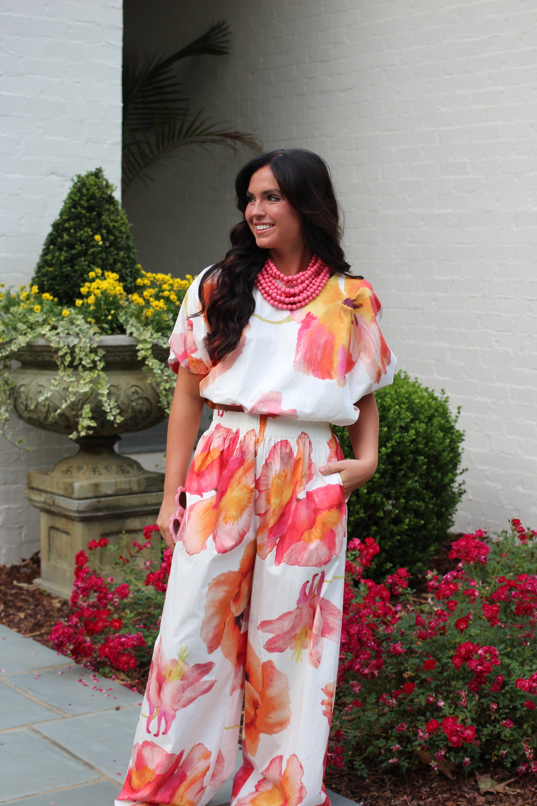 Floral Statement Pants Set