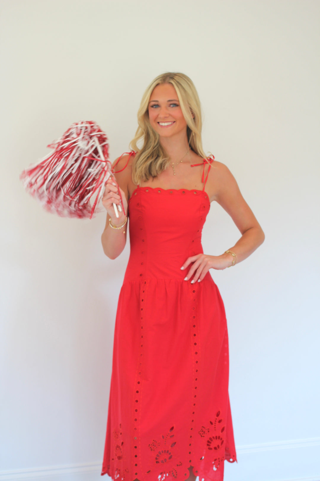 Scarlett Eyelet Midi Dress