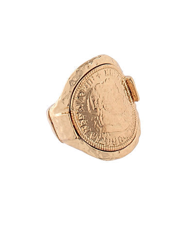 Curved Coin Ring