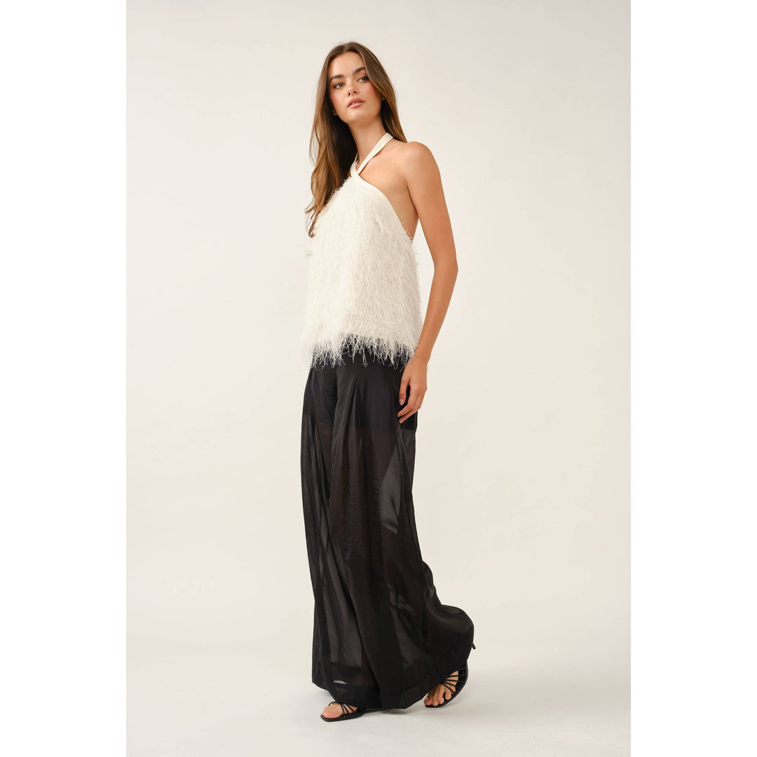 Fawn Top in ivory — three-quarter view