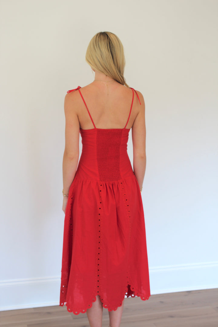 Scarlett Eyelet Midi Dress