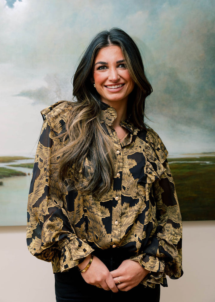 Golden Flowers Blouse