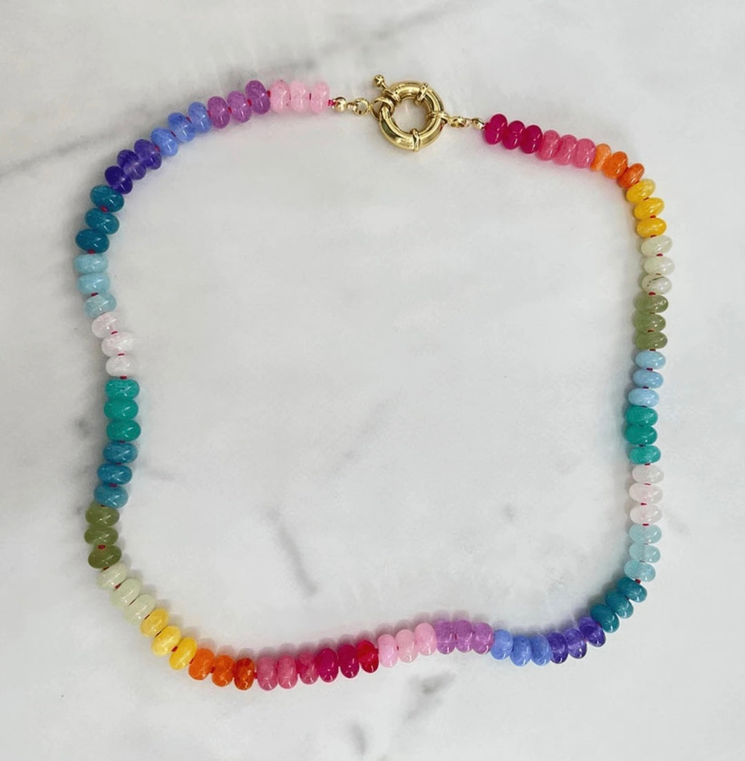 Rainbow Beaded Necklace