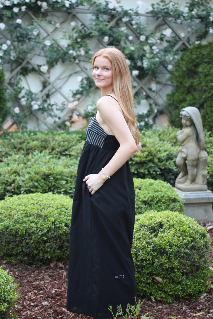 Top Stitch Bustier Linen Dress
