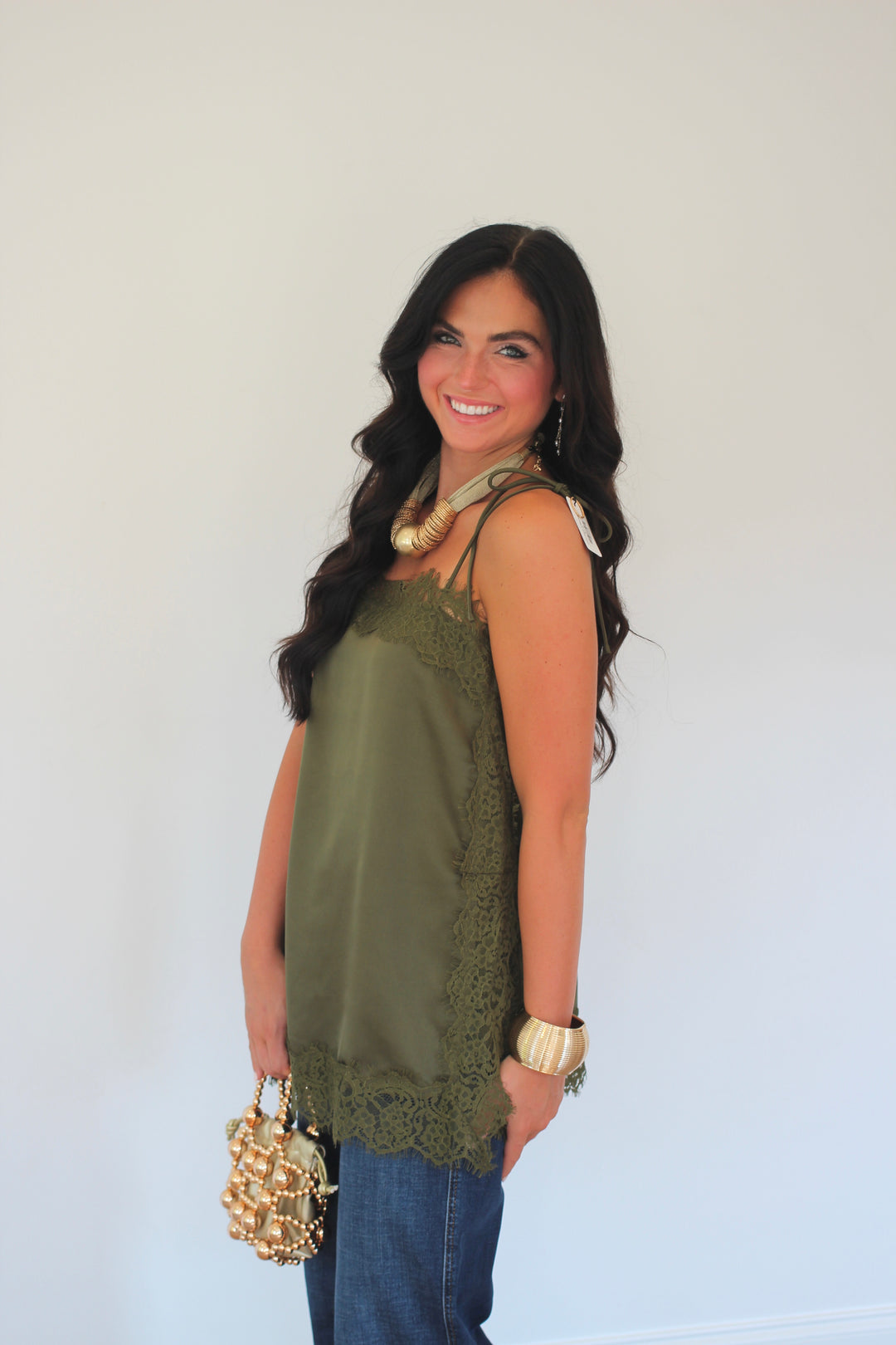 Lace Trim Cami Top