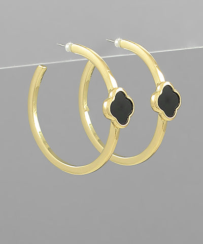 Clover Hoop Earring