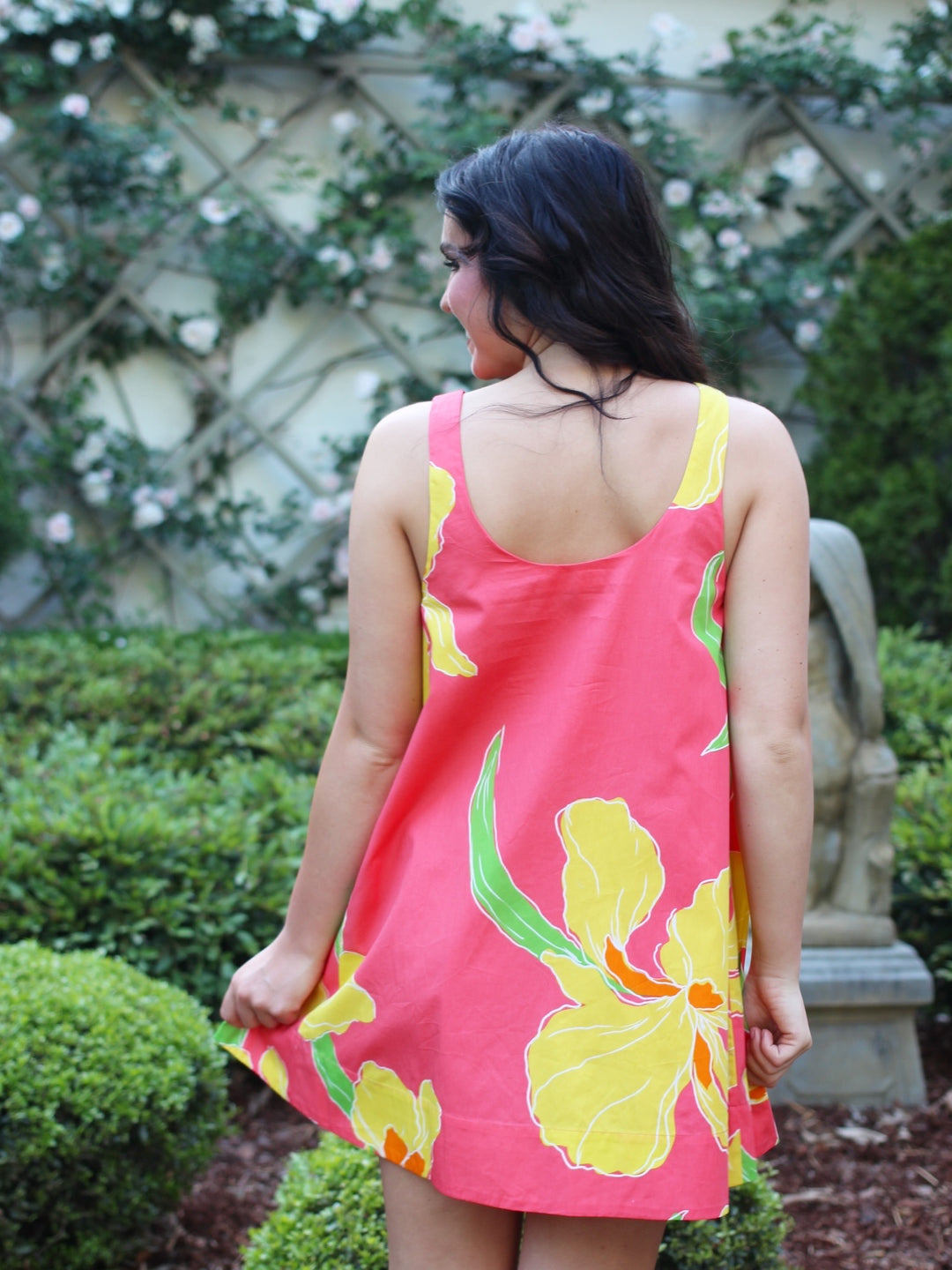 Coral Summer Swing Dress