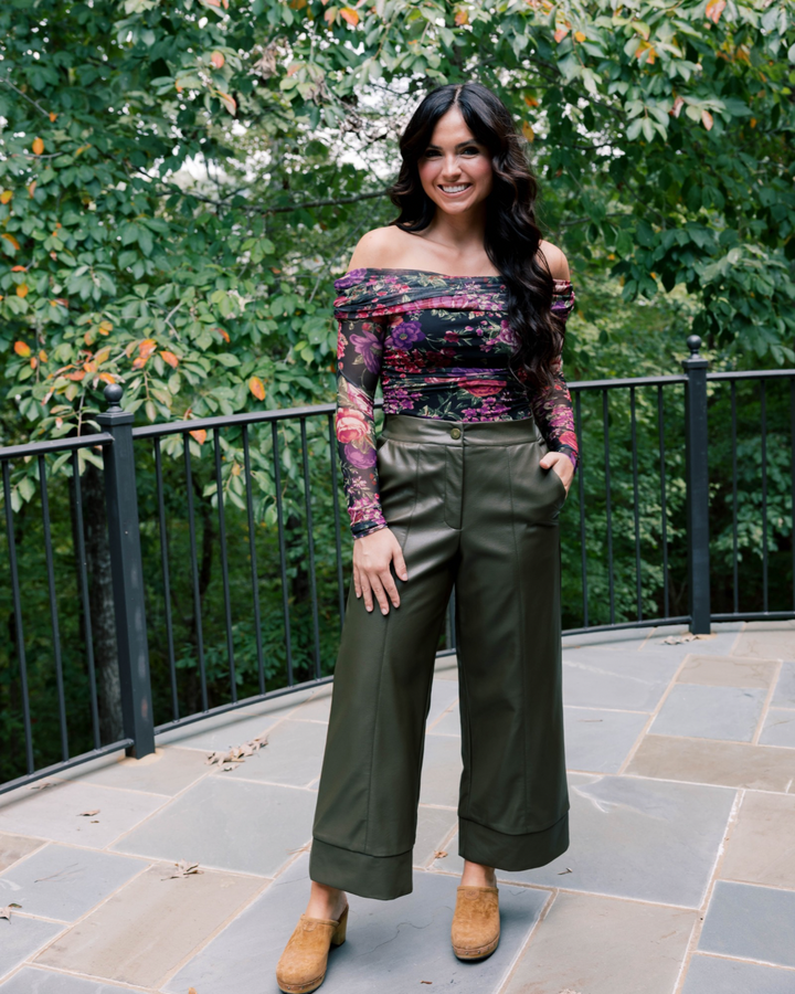 Sage Leather Pants