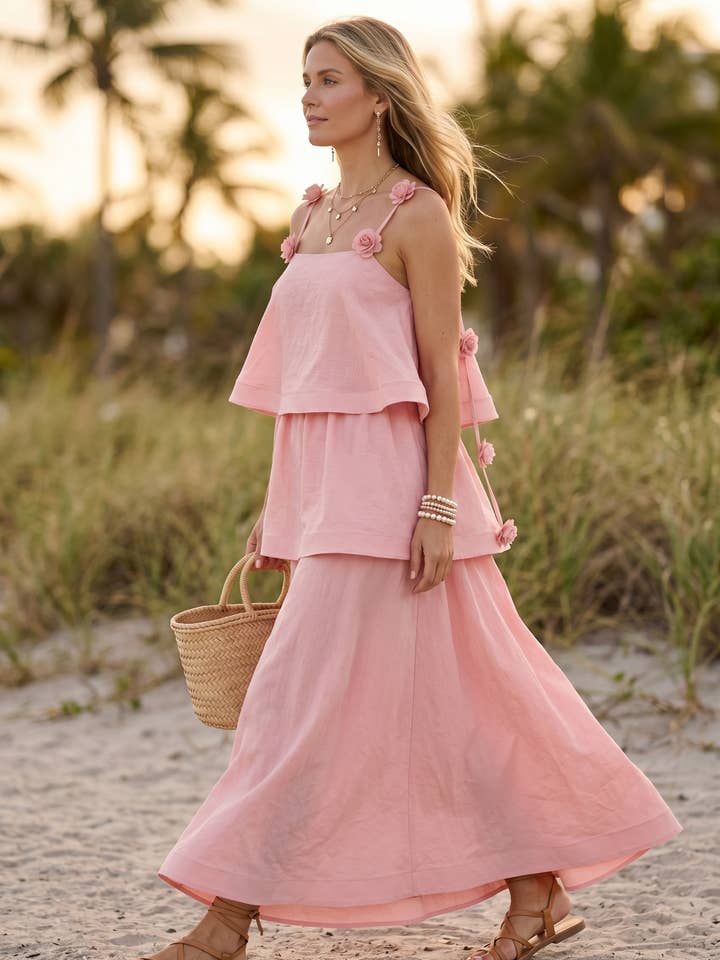 Magnolia Maxi Dress - pink