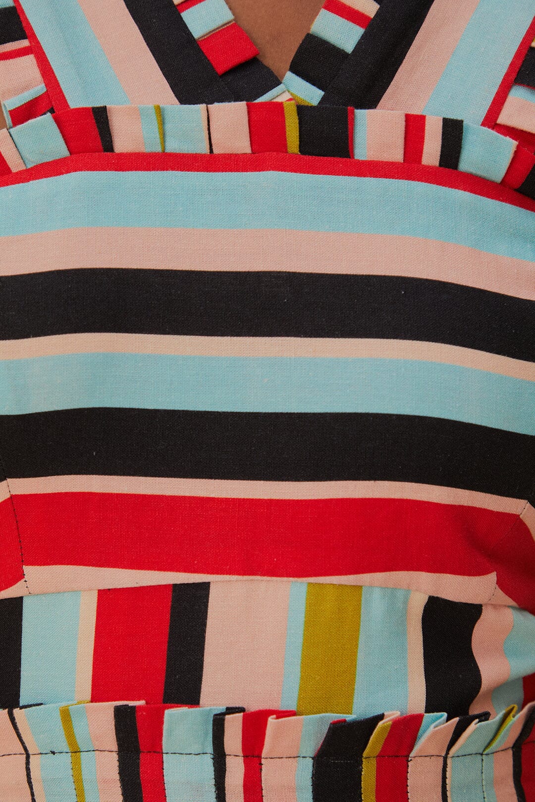 Color Stripes Sleeveless Maxi Dress