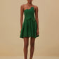 Green One Shoulder Lea Mini Dress