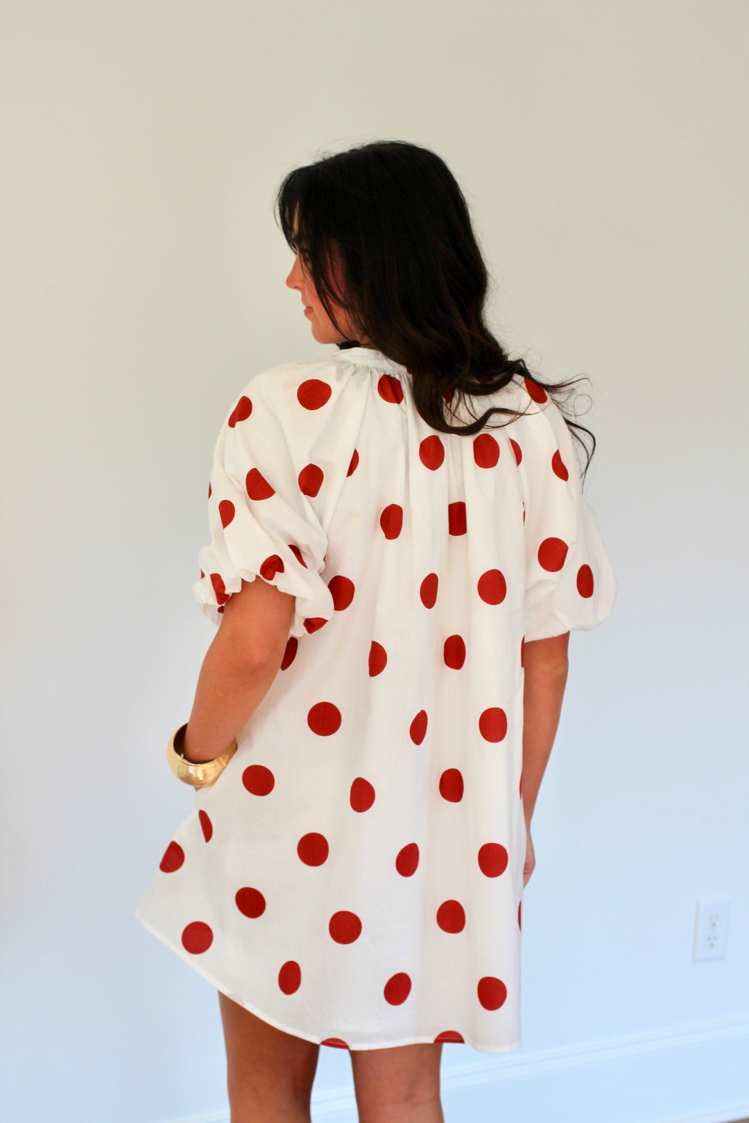 Puff Sleeve Shift Dress