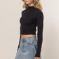 Cropped Mock Neck Turtleneck