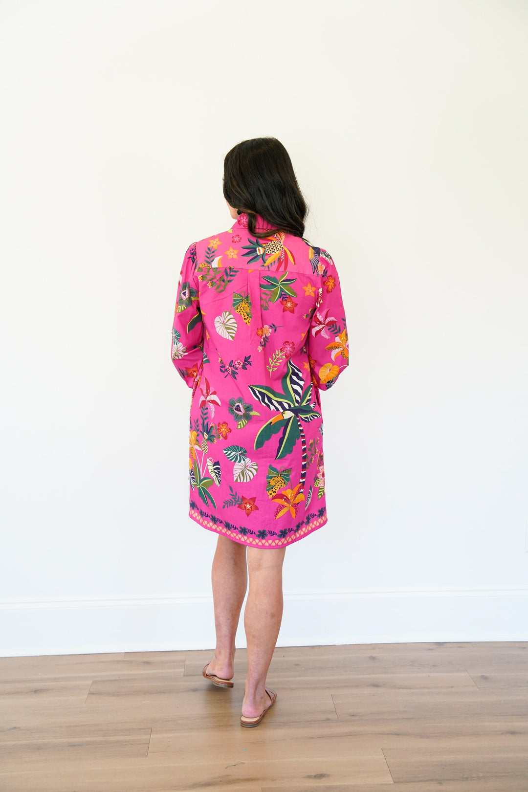 Raspberry Bloom Mini Dress