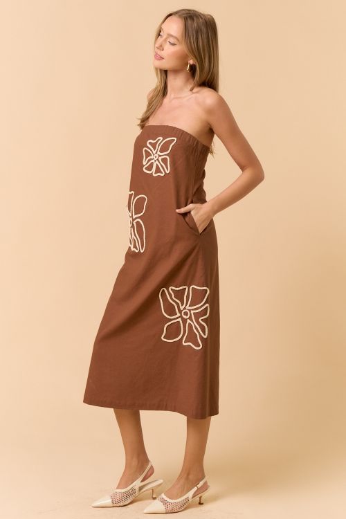 Tanned Flower Dress