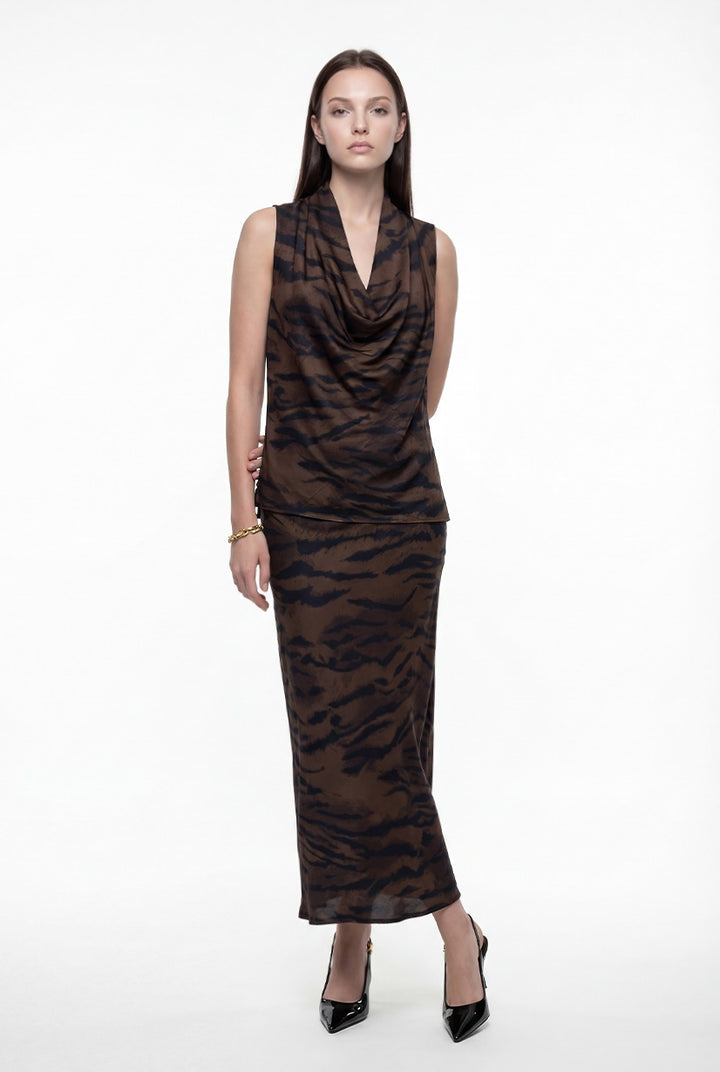 Maris Skirt - Brown/Taupe