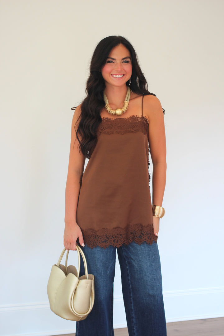 Lace Trim Cami Top