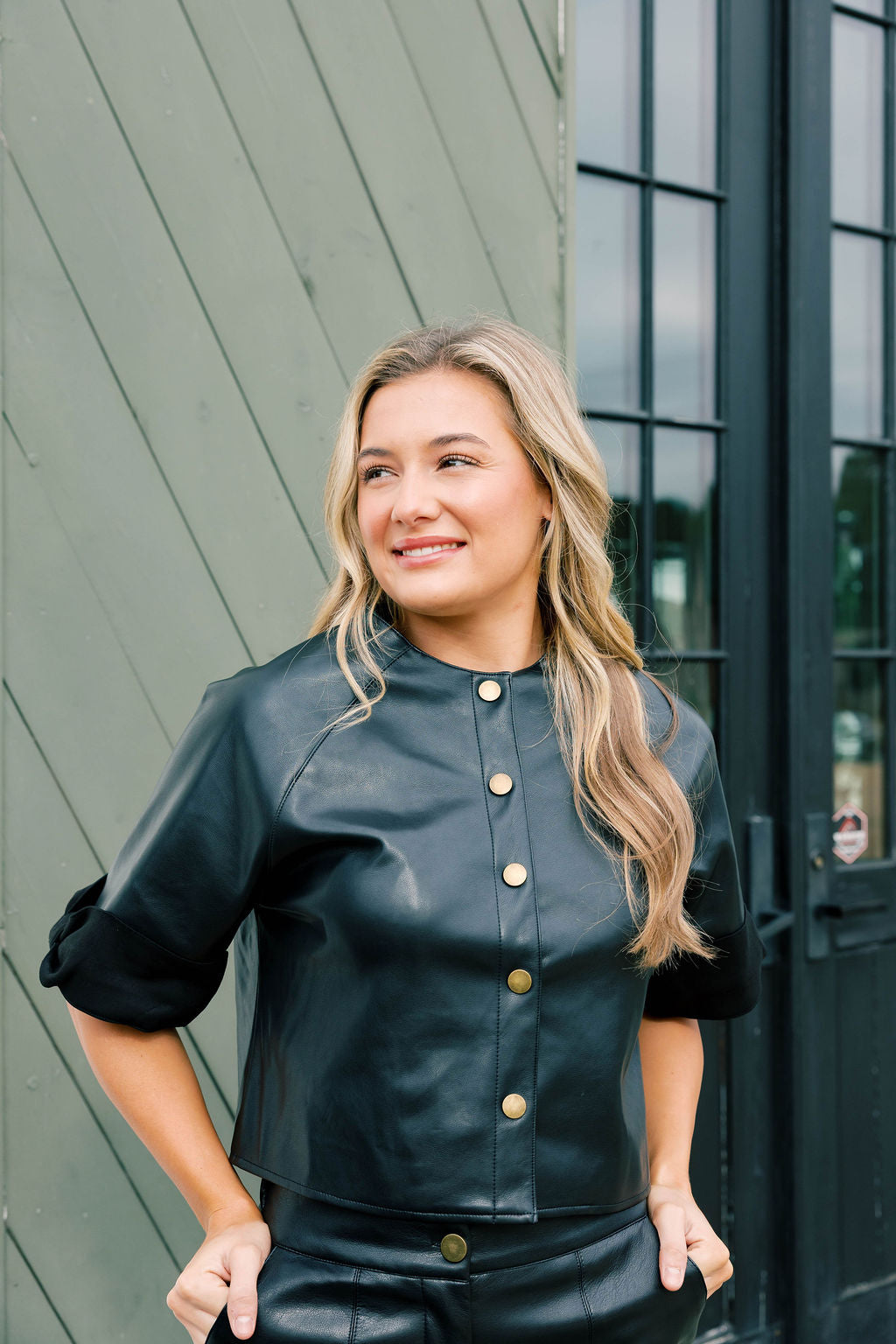 Leather Shirt Jacket