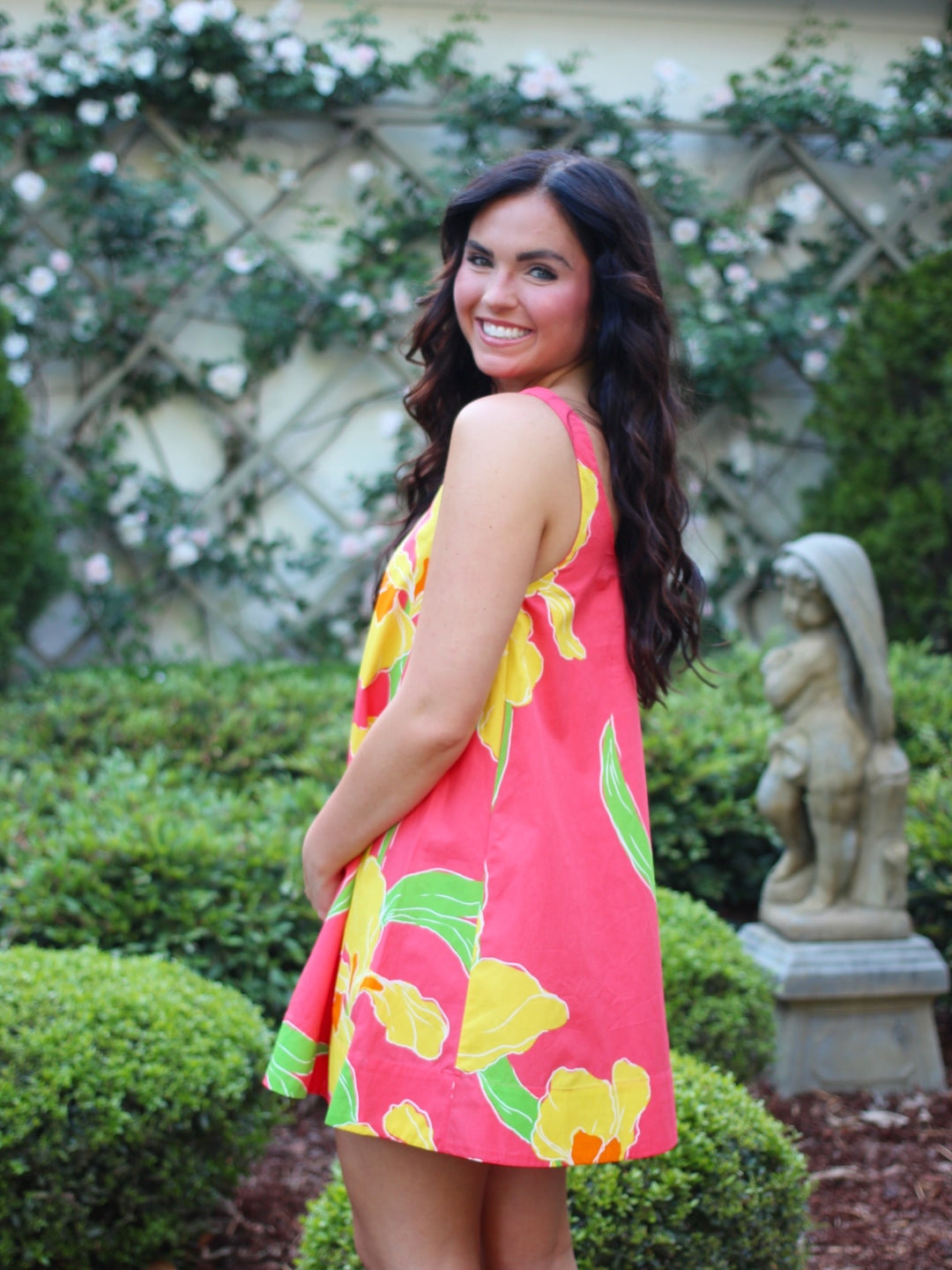 Coral Summer Swing Dress
