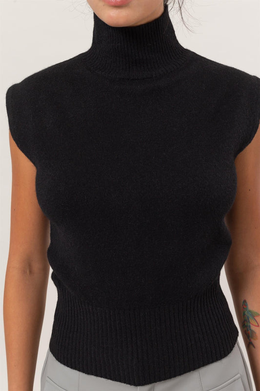 Classic Cap Sleeve Turtleneck