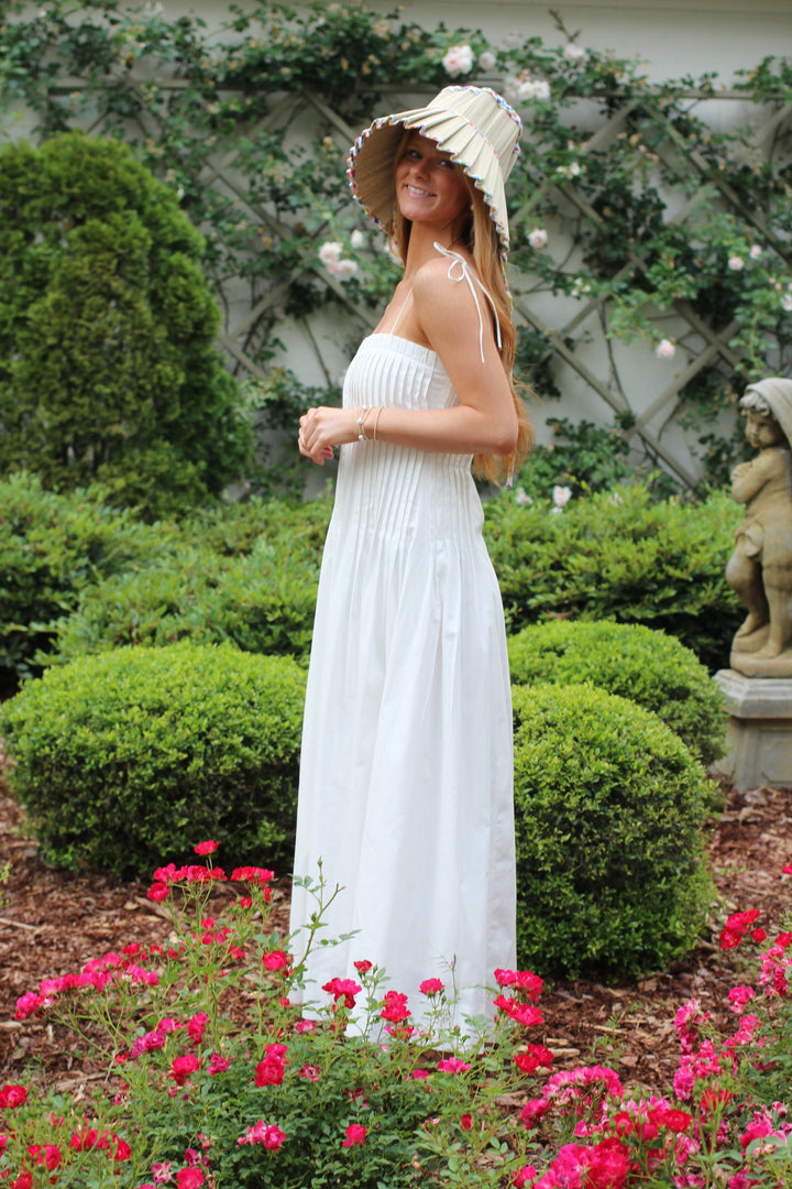 Ivory Grace Pleated Detail Dress