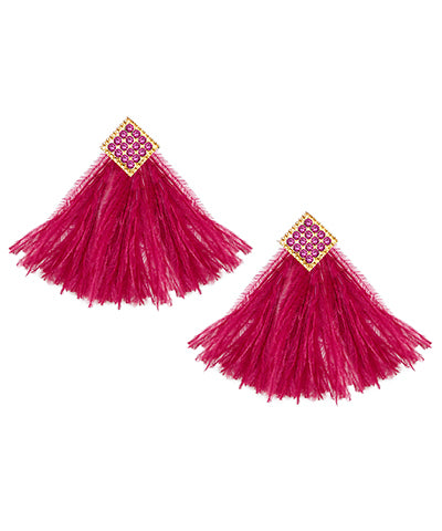 DIAMOND FEATHER EARRINGS