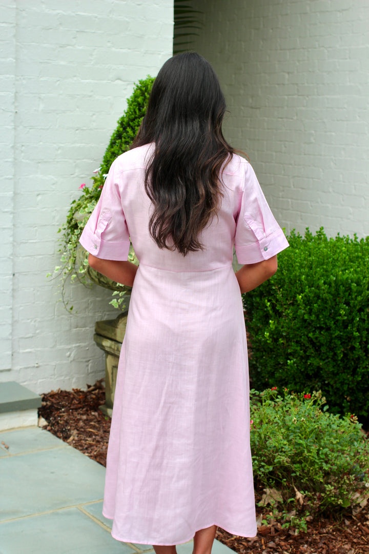 Gardenia Linen Button Dress