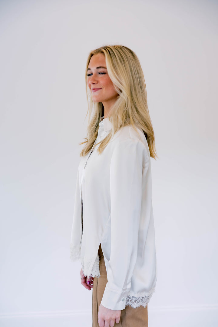 Uma Lace Trim Blouse