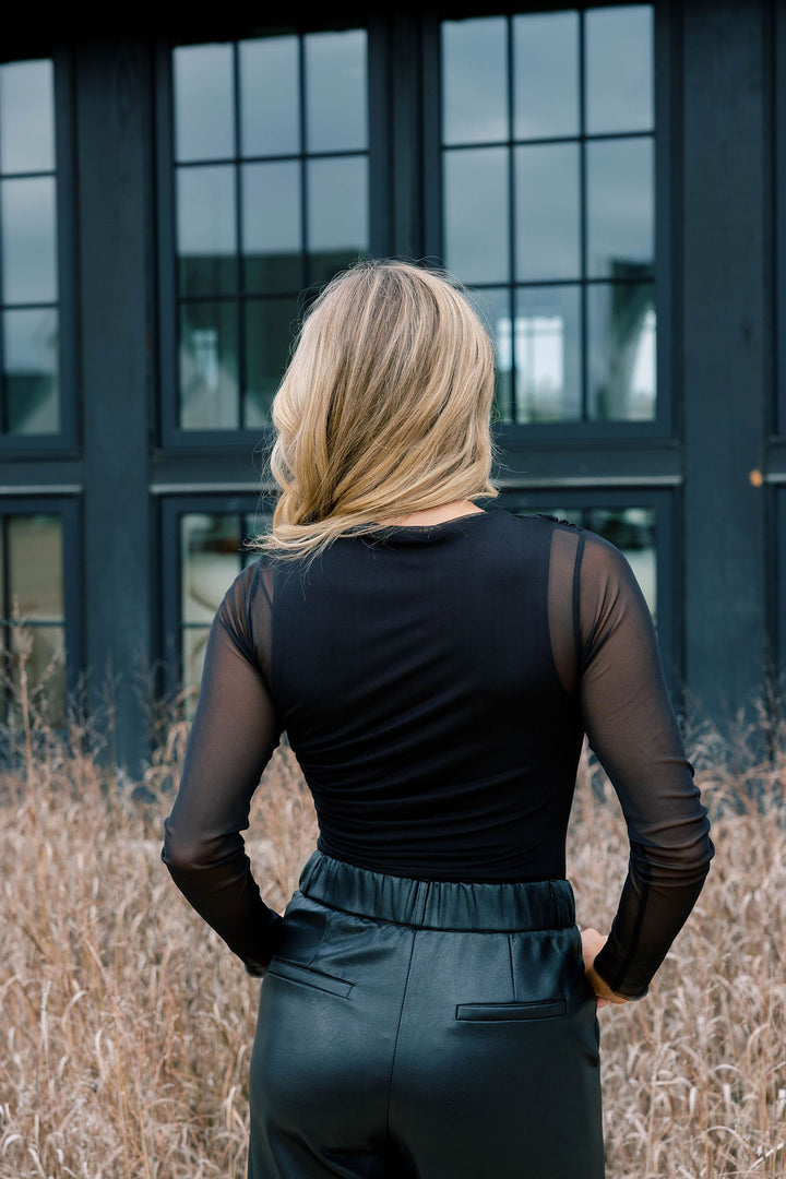 Asymmetric Shirring Bodysuit