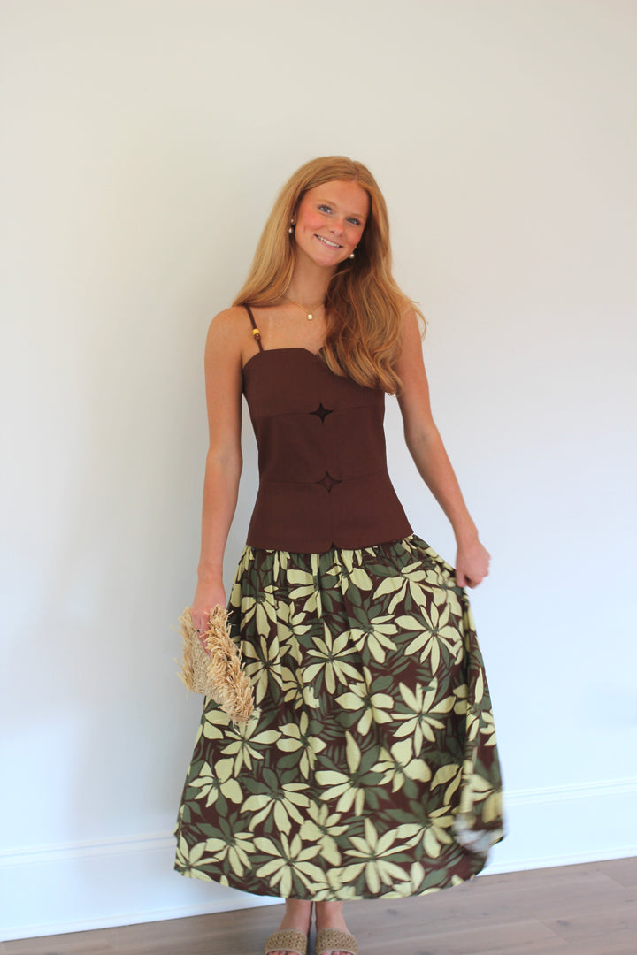 Savannah Panel Print Dress