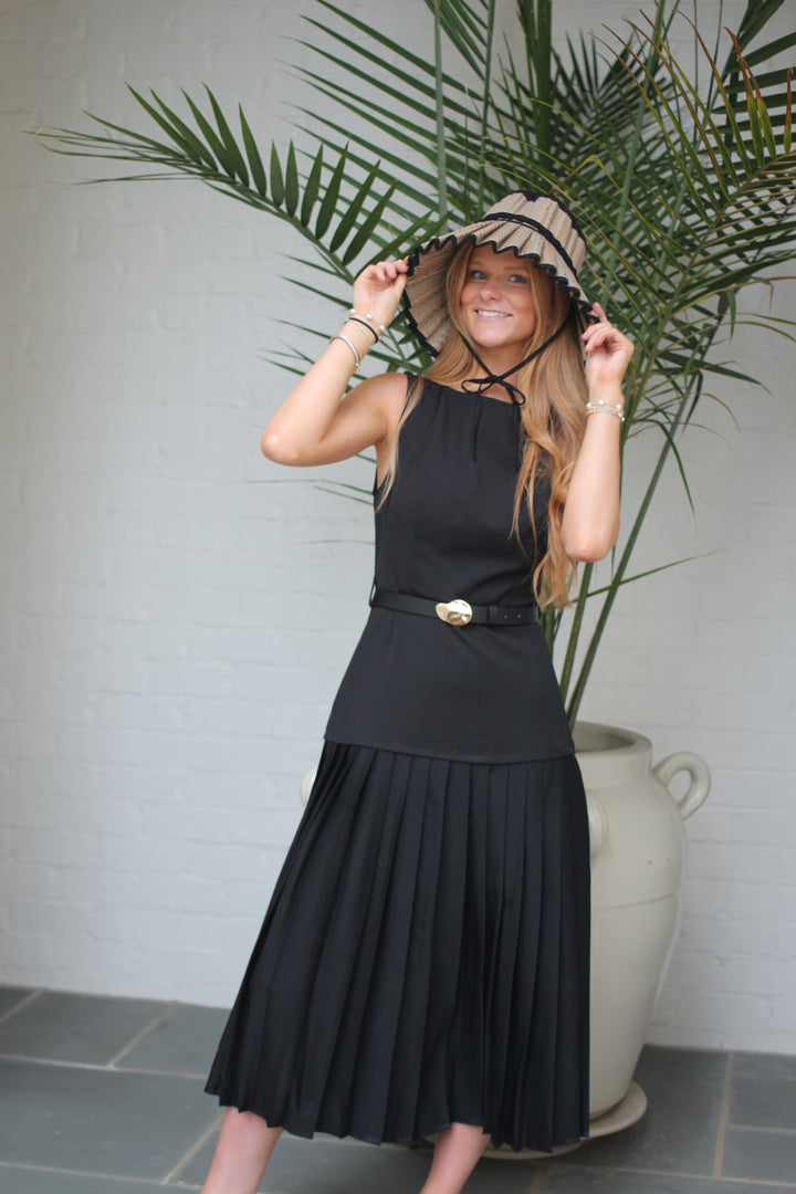 Corporate Girl Drop Waist Midi Dress