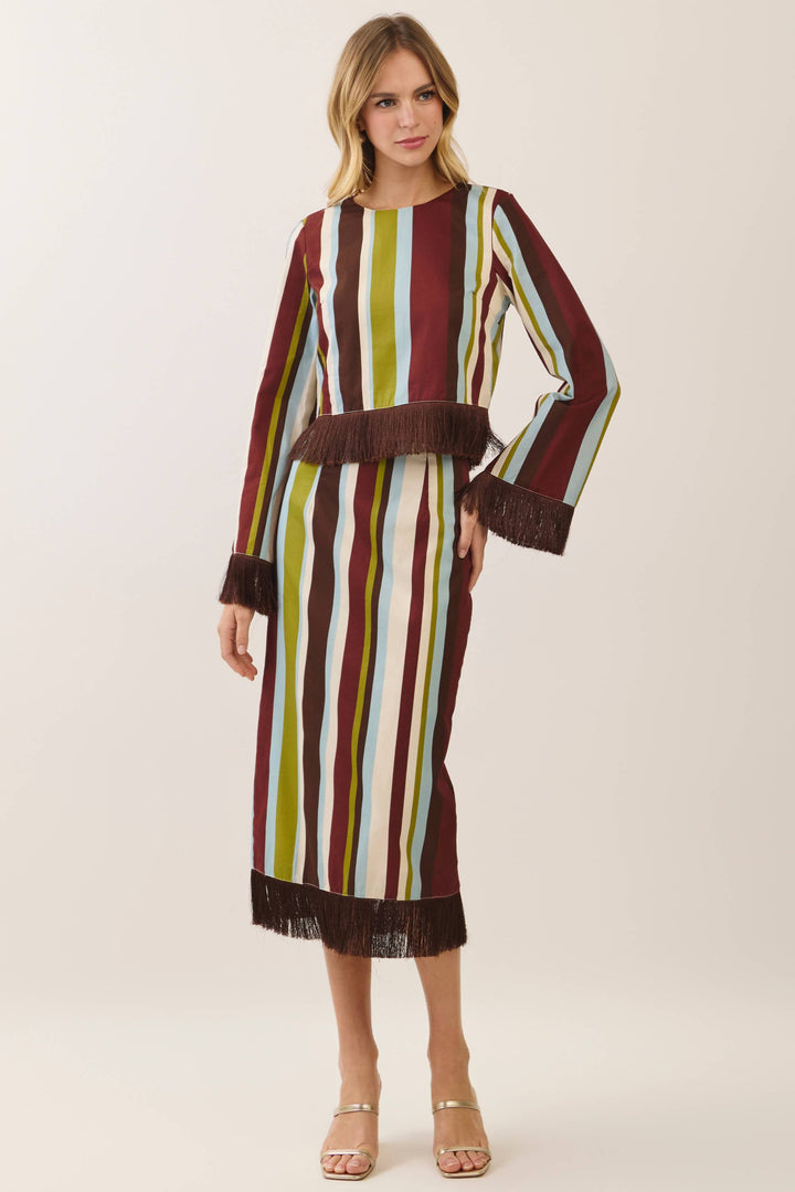 Hailey Set in multicolor stripe
