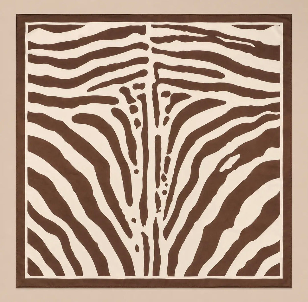 Brown Zebra Scarf