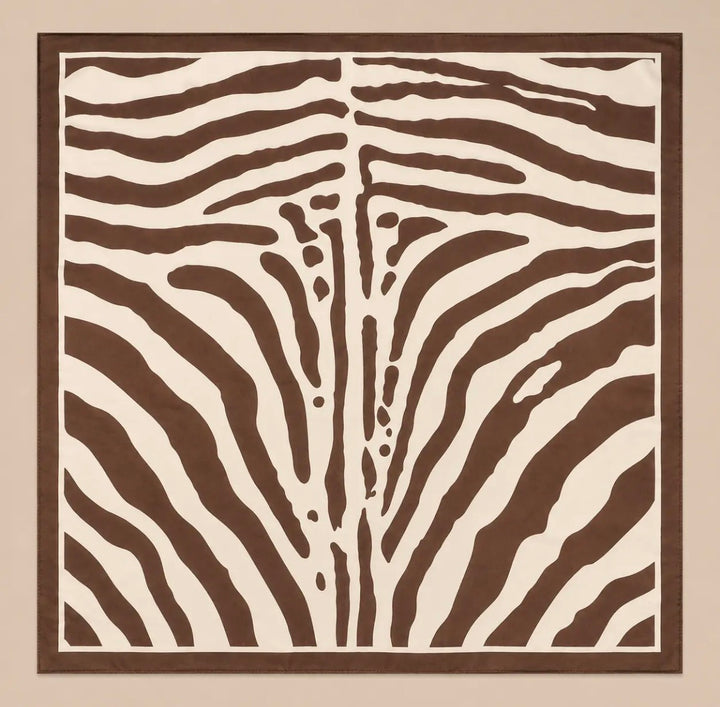 Brown Zebra Scarf