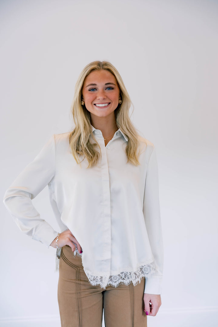 Uma Lace Trim Blouse